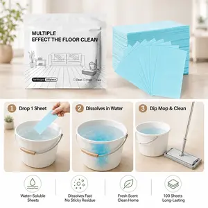 100/200 Piece Floor Cleaning Tablets Multi-SurfaceCleaner for Hardwood Laminate Tile & RV WallsAntibacterial Deodorization Maintenance