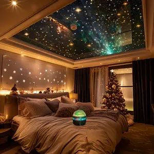 1pc Fantasy Star Lamp - Illuminate Romantic Bedrooms And Add Sparkle to Holidays, Camping Adventures, And Parties - Fantasy Gift for All Occasions, 2-in-1 Northern Lights And Ocean Waves Projector