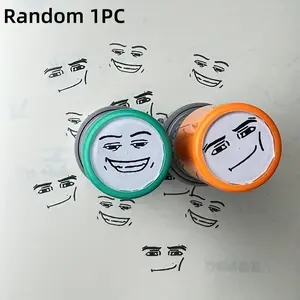 Emoji Pattern Stamp Set, Ink Pad & Fun Emoji Stamps, Reusable Office Supplies, Custom Rubber Stamps, Daily Use Labels, Pantry Labels