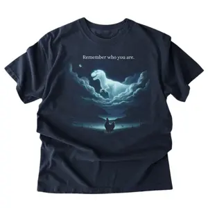 Women's "Remember Who You Are" Graphic T-Shirt - Casual Short Sleeve Cotton Top with Funny Meme Print, Comfortable Relaxed Fit for Everyday Streetwear
