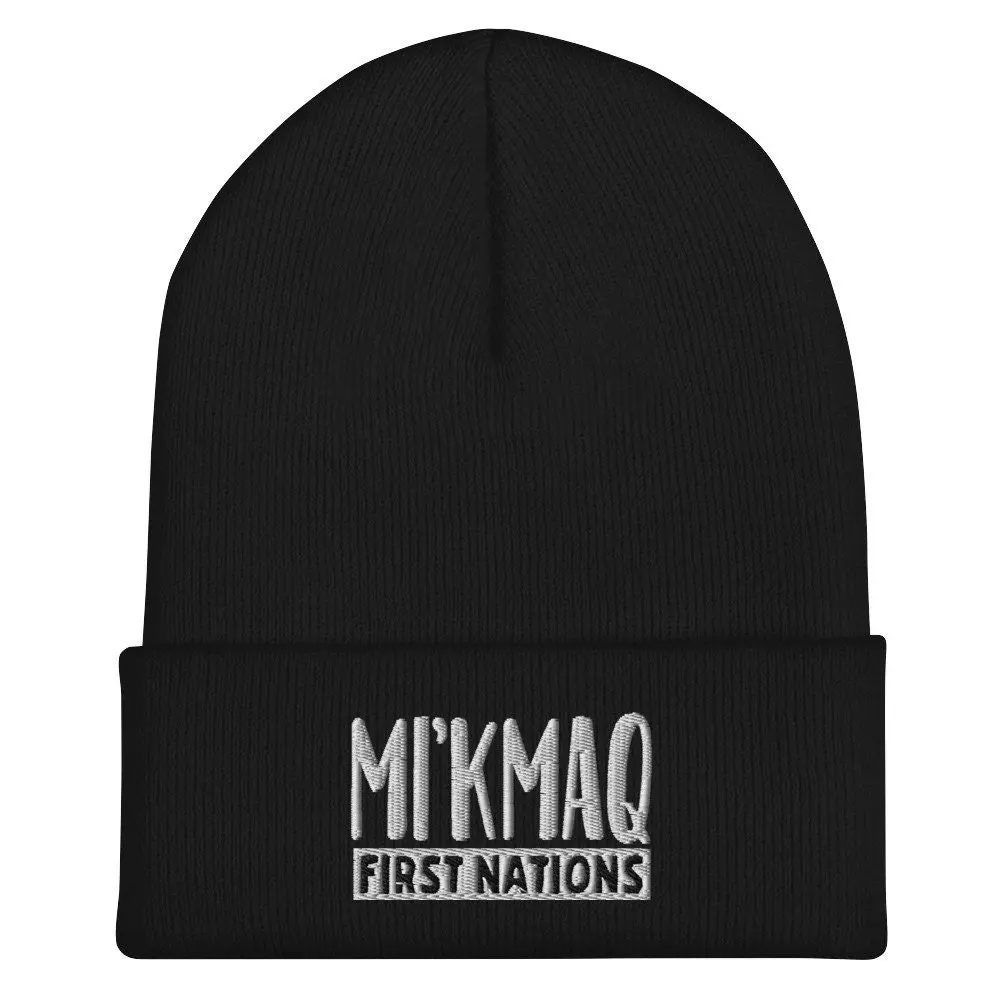 Mi'kmaq Beanie Embroidered - Honoring First Nations, Inuit, Native American Indigenous Cultures
