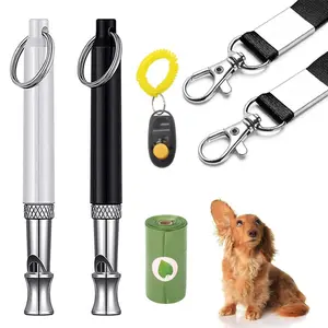 2 Pack Dog Whistle, Dog Whistle to Stop Barking Neighbors Dog, Adjustable Ultrasonic Silent Dog Whistle, Professional Recall Dog Training Whistles, with Lanyard (Black and White)