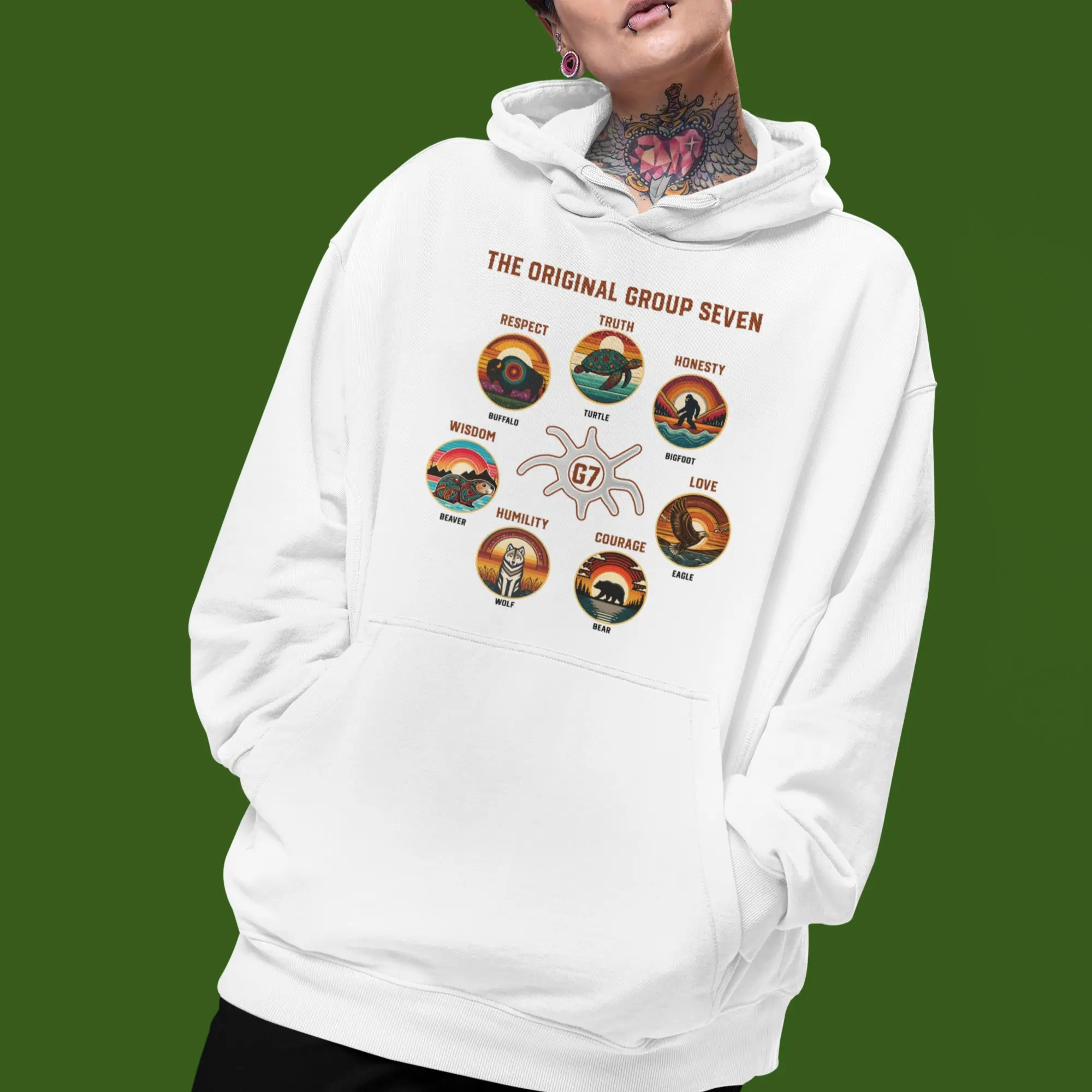The Original Group Seven Shirt, The Seven Sacred Laws Hoodie, Indigenous Culture Tee, Native American