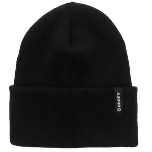 Hooey Black Beanie w/ Black & White Logo Tag 2051BK