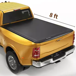 [Fits 2002-2018 Dodge RAM 1500 & 2003-2026 RAM 2500 3500] 8 Ft Bed, Soft Roll Up Truck Bed Tonneau Cover