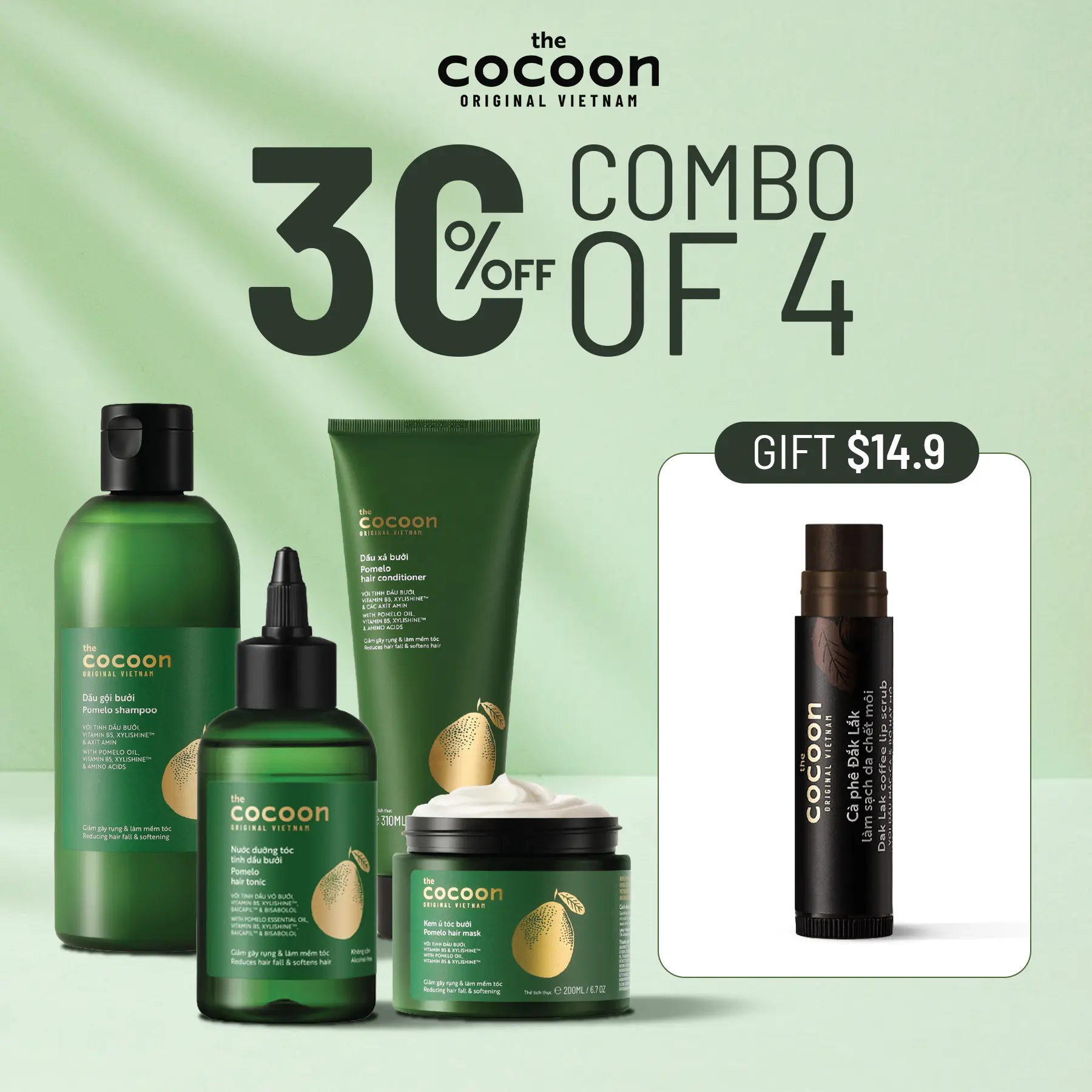 [Deal Back To School] Cocoon Pomelo Glow Set - 100% Vegan Cosmetics