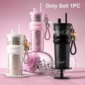 Insulation Stainless Steel Tumbler with Lid and Straw, Modern Classic Tumbler, Insulated Iced Coffee Cup, Reusable Stainless Steel Water Bottle, Portable Travel Coffee Mug, Leak Proof for Hot and Cold, Gifts for Mom, Bestie, Her, Sister, Wife, Auntie