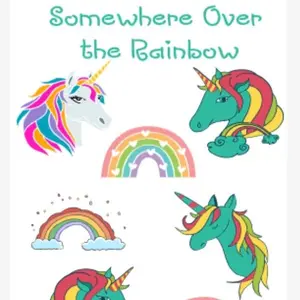 Somewhere over the Rainbow laminated Savings Tracker