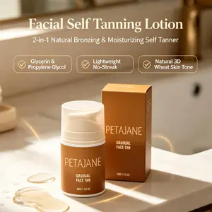Daily Facial Tanning Lotion - Mild, Translucent Moisturizing Self-Tanner for Year-Round Bronzing Skincare