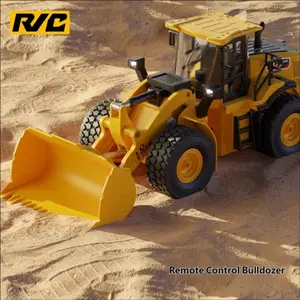 2.4G RC Bulldozer Toy | Realistic Construction Vehicle with Lights, Sounds & Detailed Design | Perfect Christmas & Birthday Gift for Kids