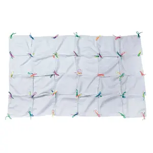 8" DIY White Operation Cooperation Classroom Quilt Squares - Makes 1 Quilt