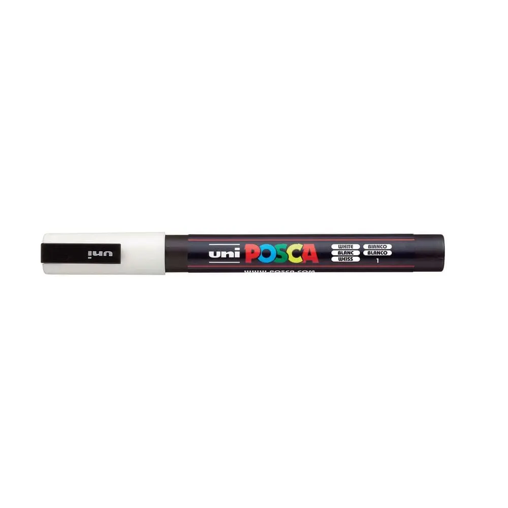 Uni Posca Paint Pen, Fine Bullet Tip White 3M
