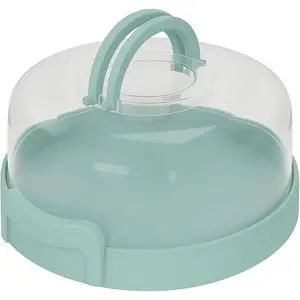 Pie Carrier with Lid and Handle - Fits Pies 10in x 4.5in, Doubles as Divided Serving Tray - Cheesecake Container Dessert Carrier Pie Container With Lid, Cheesecake Containers with Lids - BPA Free