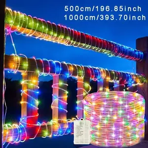 Outdoor LED Rope Lights, 8 Modes 5m/16.4ft-10m/32.8ft, Garden Tree Party Decorative Fairy Lights, Space Themed, Battery Powered, Button Control, Blinking Feature, Christmas Decoration, Waterproof Led Light