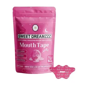 CHIPCHIPA Sweet Dreamzzz Anti-Snoring Mouth Tape Pink for Women & Black for Men 30pcs Soft Silk Reduce Snoring Support Nasal Breathing Comfortable Night Sleep Restless