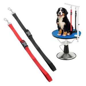 PETAXCELL Pet Dog Grooming Loops, Adjustable Nylon Table Arm Extender Belly Strap Restraint Leash 2pcs, Intended for Fixed Dog Bathing Leash Hair Cutting Washing