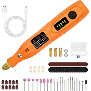 Mini Cordless Rotary Tool Kit with 105pcs Accessories, USB Charging 5-Speed 18000rpm Multi-Purpose Art Craft Tool with 3.7V Li-ion Battery for Handmade Crafting and DIY Creations