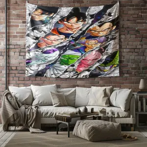 Dragon Ball Series Pattern Tapestry, Stylish Room Flag, Unique Wall Art For Living Room And Bedroom, Soft And Durable For Kids And Adults Daily Holiday Birthday Gift Bedroom Decoration