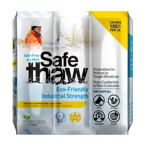 Safe Thaw Ice Melter 30 Pounds Industrial Strength Salt-Free Traction Agent for Concrete Lawns Decking Material & Pavers Eco-Friendly Non-Corrosive Formula