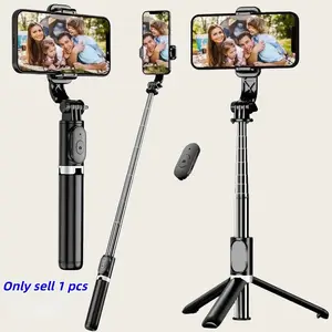 40 Inch Retractable Phone Selfie Stick, Selfie Stand, 360° Rotatable Phone with Wireless Remote Control, Phone Accessories for Travel & Outdoor Vlog