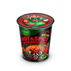 Extra Hot & Spicy Korean-Style Sauced Instant Ramyun Noodles Food