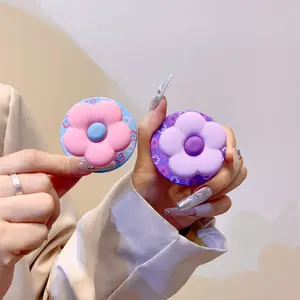 Magnetic Push-Pull Phone Stand, Multi-Color Flower Style, High-End Shaking Phone Magnetic Holder, Adjustable, Stable Desktop Support, Magnetic Smartphone Holder