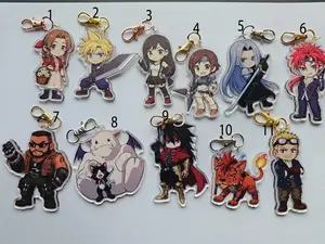 Final fantasy 7 acrylic keychain, And Perfect For Bags, Keys, Or Gifts