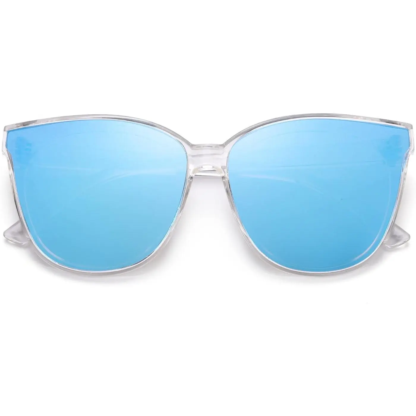 A18 Clear Frame/Blue Mirrored Polarized Lens