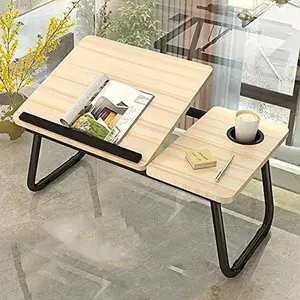 Folding Laptop Desk for Bed Portable Computer Tray for Sofa Table for Writing 4 Angles Adjustable Laptop Table with Cup Holde