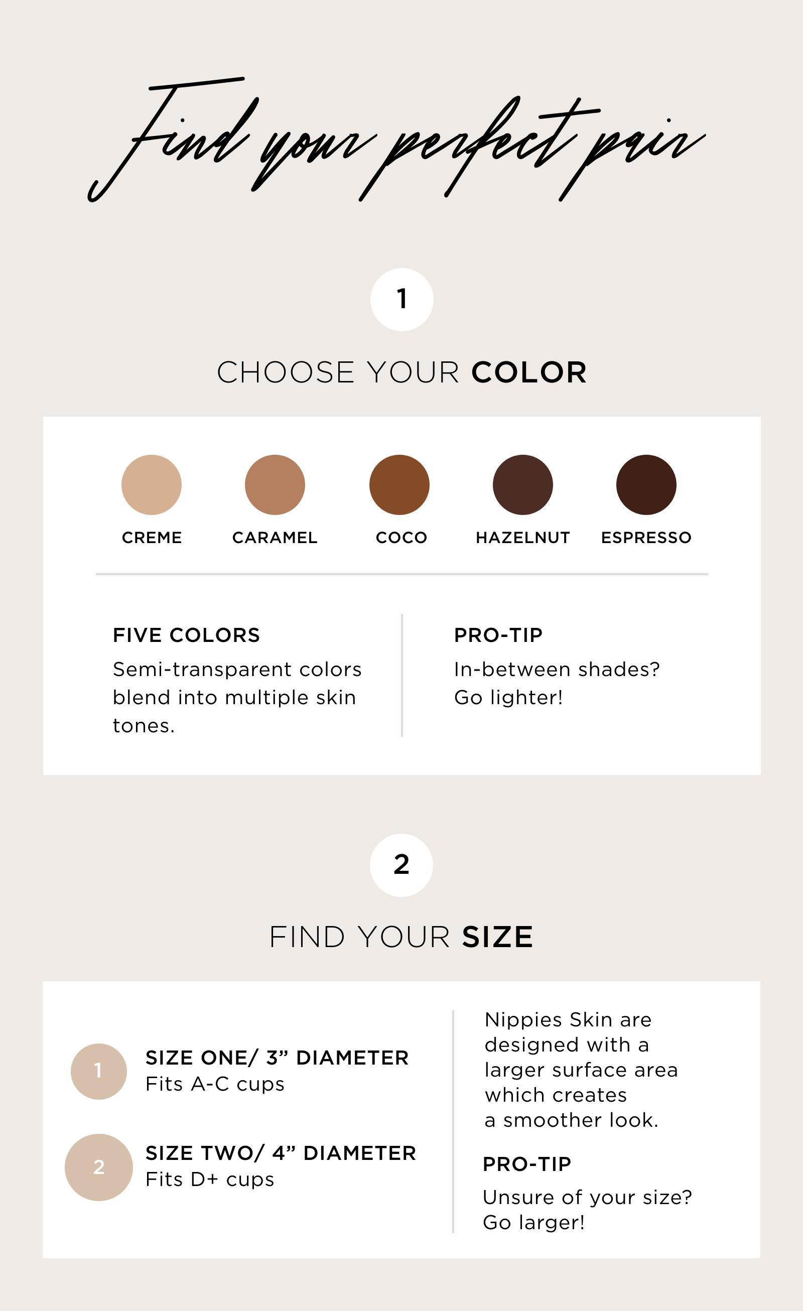 Nippies Skin Reusable Nipple Covers with Lift - Sticky Adhesive Silicone Pasties for Women All Day Strapless Comfort Travel Box Included