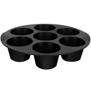 Silicone Muffin Pan, 2 Counts Non-stick 7 Cup Air Fryer Egg Bite Mold, Baking Mold for Muffin Cake, Cupcakes, Tart, Bread
