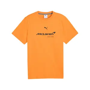 PUMA Mens Mclaren Racing Crew Neck Short Sleeve Casual Tops Casual - Orange