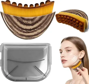 New Lymphatic Contour Face Brush, Lymphatic Drainage Facial Massager Brush for Chin & Neck Contour, Soft Bristles Suitable for All Skin Types, Ergonomic Beauty Tools with Portable Boxes