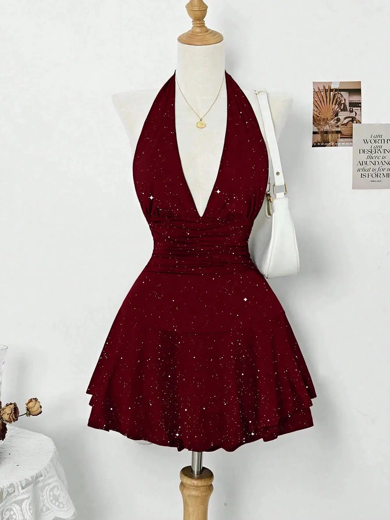 Xyvia Women's Elegant Sequin Halter Dress Vacation Party & Evening Dress for Women - TikTok Shop Xyvia Women's Elegant Sequin Halter Dress Vacation Party & Evening Dress for Women - TikTok Shop