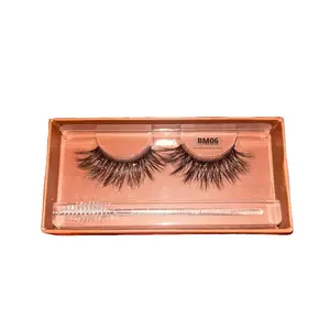 BM06  15mm Zephyr Leilani Glam Lash Duo: Date Night Individual Pair Lash Extensions and Eyelash Extension Brush