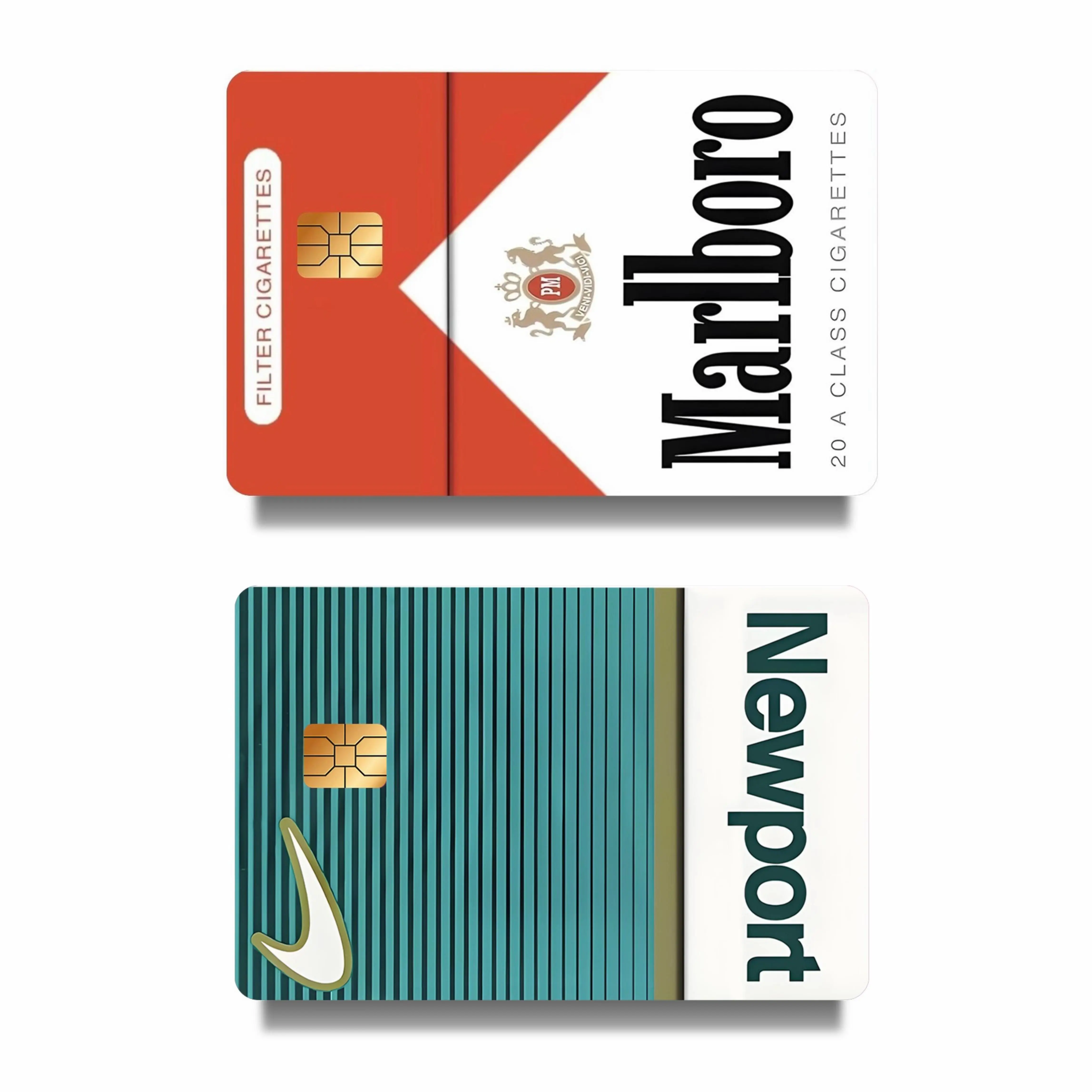 Vintage Cigarette-Pack Style Card Skin Sticker – Slim Waterproof  Scratch-Resistant Bank Card Wrap, Easy Apply & Remove