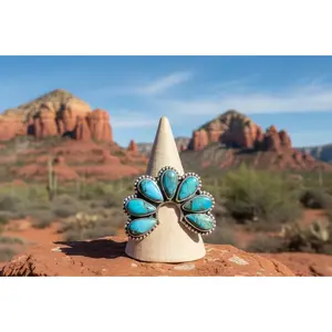 Mohave Turquoise Naja Ring - size 10.5