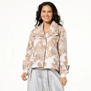 MarlaWynne WynneCollection Occasion Floral Jacquard Swing Jacket