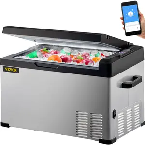 Spring new arrivals 12 Volt Portable Refrigerator with Large Capacity Max 100QT & APP Control, Car Compressor Fridge (-4 ℉ ~68 ℉ ) Cooler 12V/24V DC and 110-220V AC For Camping, Road Trip, Boat, Skincare