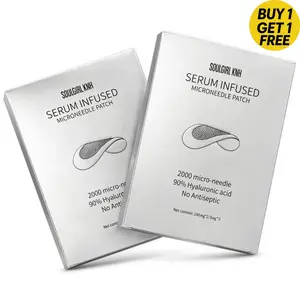 [Buy One Get One Free]  Microneedle Eye Patch with 2000 Micropins ——1.8%High Hyaluronic Acid & Acetyl Hexapeptide-8 – Reduces Crow’s Feet, Nasolabial Folds, Dark Circles, Dull Bags, Firms & Restores Skin, Radiant Glow
