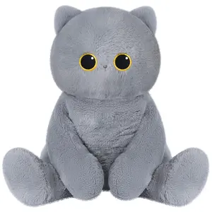 Mewaii weighted Stuffed Animals, 4 Lbs Customizable Gray cat Stuffed Animal Up to 5 Lbs, Stuffed Sloth Plush for Stress Relief, Ideal Birthday Gifts Halloween Christmas Gift for Girls Boys