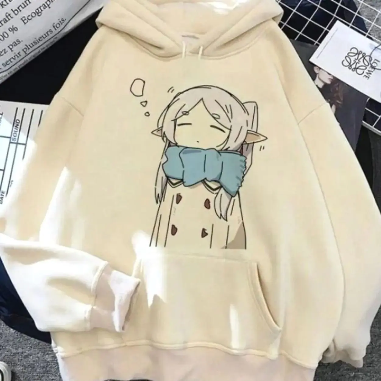 Frieren hoodie Japanese anime sweater modern style manga designer teen hoddie tracksuits graphic streetwear youthful christmas shirt 731 T-shirt, Hoodie and Sweatshirt 3