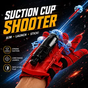 Children's Day All you need Spider Silk Superhero Wrist Launcher String Shooter - Polyester Wearable Glove, Suction Cup Darts - Unisex Kids Outdoor Play Toy Set for Ages 4+ Birthday Gift, Outdoor Stuff for Kids