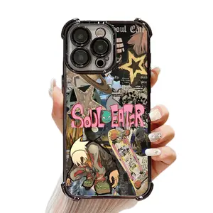 Soul Eater Phone Case Evans Crona Maka Albam Black Star Tsubaki Death the Kid Manga Anime, Anime Vintage Special Cover for iPhone 17 Pro Max 11 12 13 14 15 16  Plus Air  For Samsung Galaxy S26 S25 S24 S23 S22 FE Ultra EDGE Phone Case  #YGSJDSE1