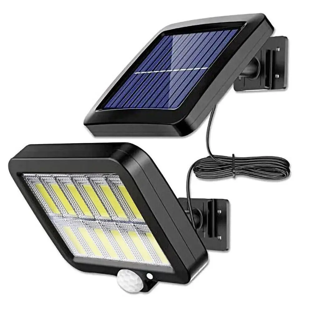 1/2pcs Smart Outdoor Solar LED Wall Lamp - Wall Mount, Remote Control, Solar-Illuminated, Rechargeable Battery, 3 Lighting Modes, Human Body Sensing, Energy-Saving, Suitable for Garage, Courtyard