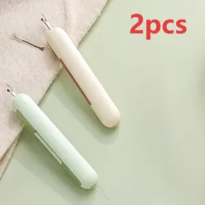 2pcs 2-in-1 Threader and Removal Tool: An upgraded sewing tool for easy threading and removing of seams - suitable for hand sewing, crafting, knitting, and all sewing projects.