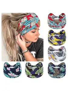 Bohemian Cashew Yoga Exercise Headband, Anti Sweating and Moisture Absorbing Elastic Cotton Headband, Women's Headwear, Hair Accessories