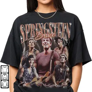 Bruce Springsteen Merch Long Sleeve T-Shirt - Top Selling Music Merchandise and Wallet with The Boss Trending Among Fans