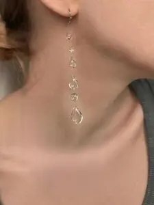 Handmade UV Glue Earrings Set, Transparent Simulated Pearl Water Drop Design, Elegant Jewelry for Women, Perfect Gift for Daily Wear