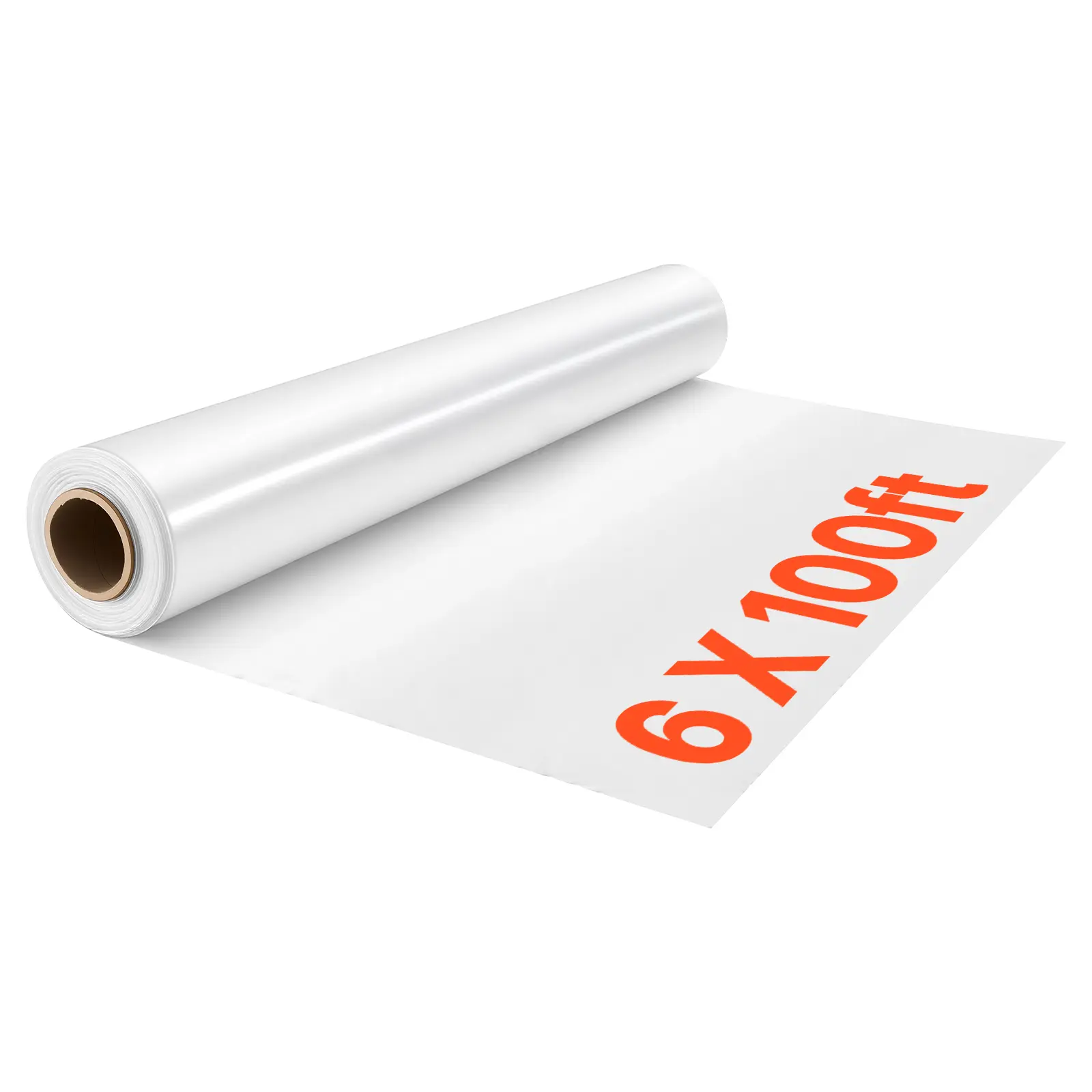 VEVOR Greenhouse Plastic Sheeting 6 x 100 ft 6 Mil Clear Polyethylene Film, for Farms Agriculture Garden Outdoor Plant, Water Sun Frost Wind Dust Resistant, Heavy Duty Thick Winter Hoop House Cover#BacktoSchool